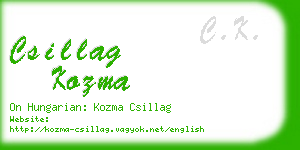 csillag kozma business card